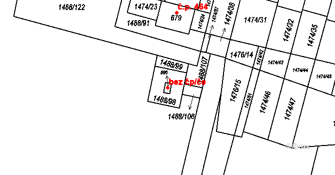 Libouchec 81764936 na parcele st. 898 v KÚ Libouchec, Katastrální mapa