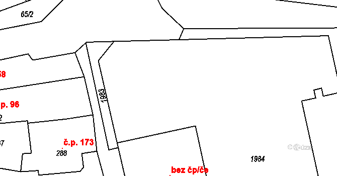 Zlín 100540937 na parcele st. 2521 v KÚ Malenovice u Zlína, Katastrální mapa