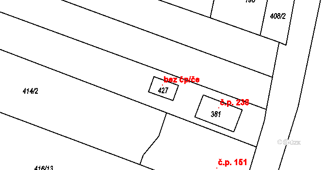 Chodouň 106795937 na parcele st. 427 v KÚ Chodouň, Katastrální mapa