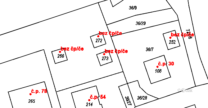 Jihlava 147834937 na parcele st. 273 v KÚ Hosov, Katastrální mapa