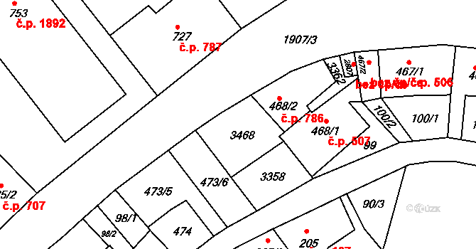 Předměstí 510, Svitavy na parcele st. 472/2 v KÚ Svitavy-předměstí, Katastrální mapa