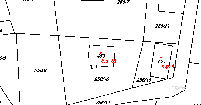 Libá 39 na parcele st. 469 v KÚ Libá, Katastrální mapa
