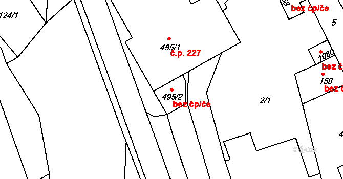 Broumov 40085937 na parcele st. 495/2 v KÚ Broumov, Katastrální mapa