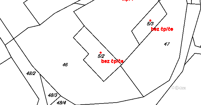 Pelhřimov 43036937 na parcele st. 5/2 v KÚ Vlásenice u Pelhřimova, Katastrální mapa