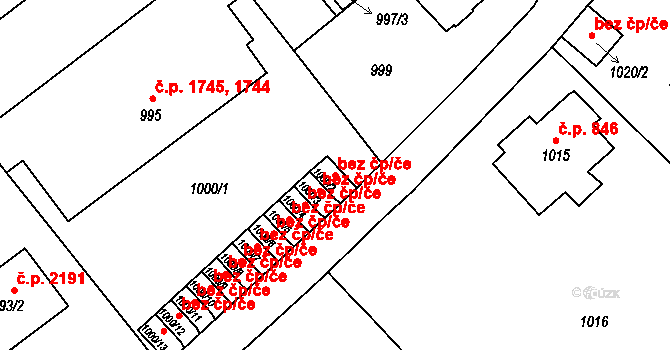 Česká Lípa 48788937 na parcele st. 1000/2 v KÚ Česká Lípa, Katastrální mapa