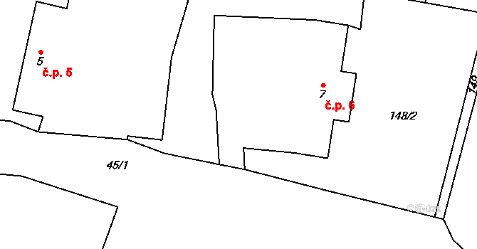 Kundratice 6, Žiželice na parcele st. 7 v KÚ Kundratice u Žiželic nad Cidlinou, Katastrální mapa