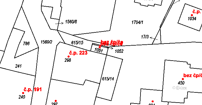 Nepomuk 40603938 na parcele st. 1051 v KÚ Nepomuk, Katastrální mapa