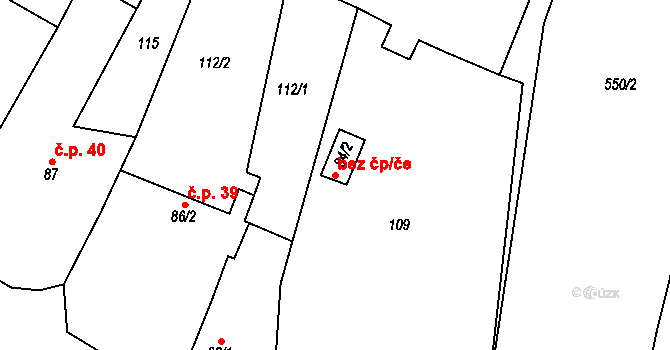 Běhařovice 44590938 na parcele st. 84/2 v KÚ Stupešice, Katastrální mapa