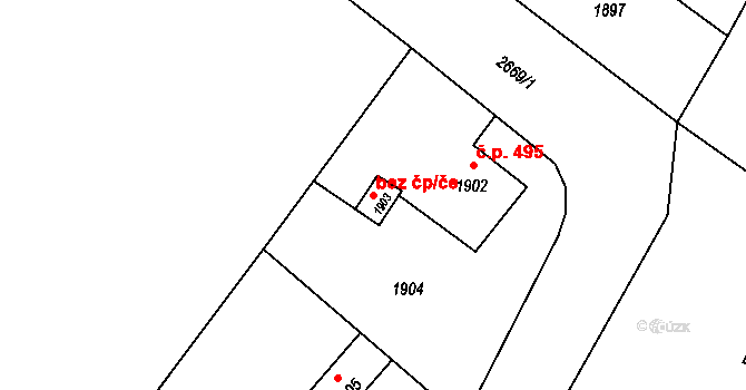 Rapotín 48345938 na parcele st. 1903 v KÚ Rapotín, Katastrální mapa