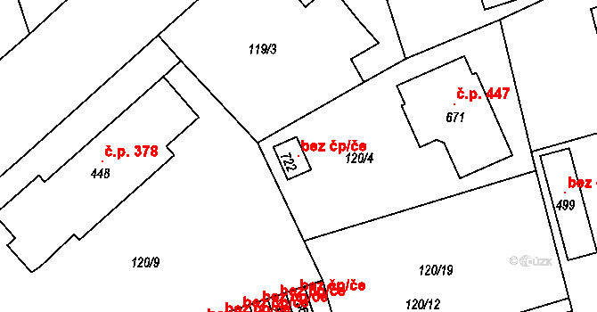 Švihov 108270939 na parcele st. 722 v KÚ Švihov u Klatov, Katastrální mapa
