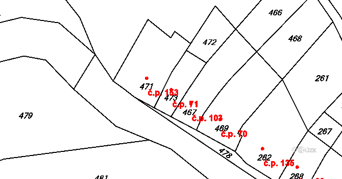 Přerov XII-Žeravice 71, Přerov na parcele st. 473 v KÚ Žeravice, Katastrální mapa