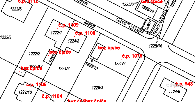 Chotěboř 119790939 na parcele st. 1225/12 v KÚ Chotěboř, Katastrální mapa