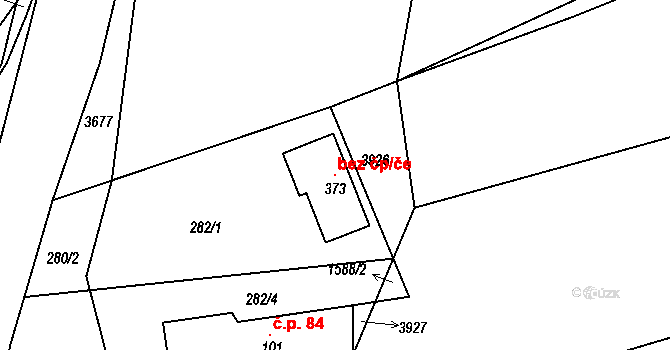 Lodhéřov 120981939 na parcele st. 373 v KÚ Lodhéřov, Katastrální mapa