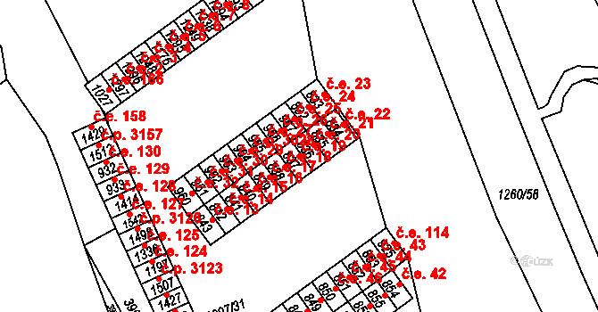 Pazderna 19, Vyškov na parcele st. 837 v KÚ Dědice u Vyškova, Katastrální mapa