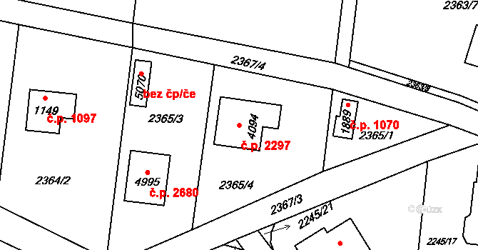 Rožnov pod Radhoštěm 2297 na parcele st. 4094 v KÚ Rožnov pod Radhoštěm, Katastrální mapa