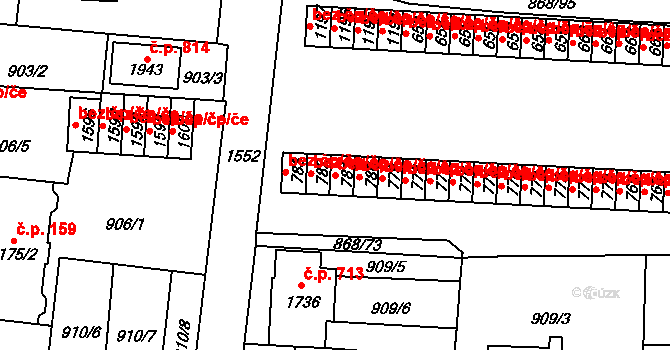 Holýšov 39206939 na parcele st. 781 v KÚ Holýšov, Katastrální mapa