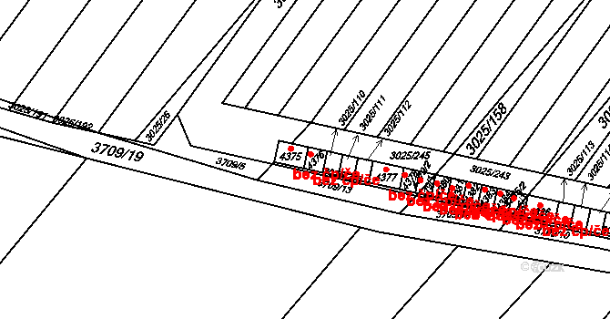 Břeclav 41873939 na parcele st. 4376 v KÚ Břeclav, Katastrální mapa