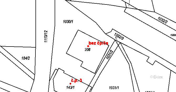 Orlické Podhůří 43215939 na parcele st. 208 v KÚ Rviště, Katastrální mapa