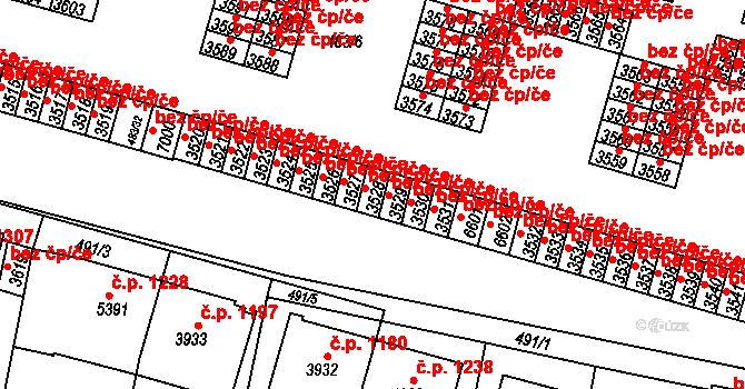 Třebíč 43302939 na parcele st. 3528 v KÚ Třebíč, Katastrální mapa