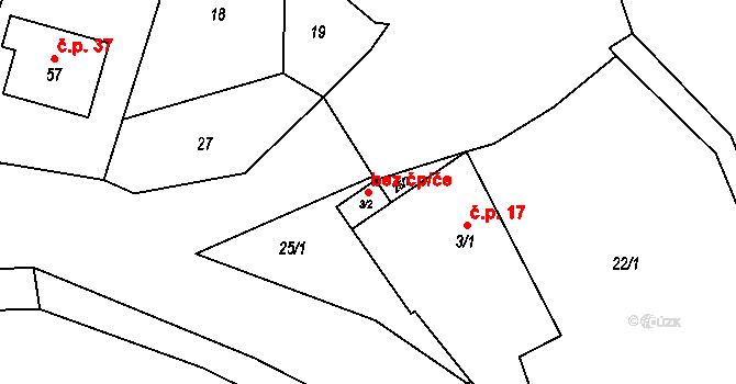 Borovník 44158939 na parcele st. 3/2 v KÚ Borovník, Katastrální mapa