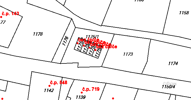 Loštice 47752939 na parcele st. 1175/5 v KÚ Loštice, Katastrální mapa