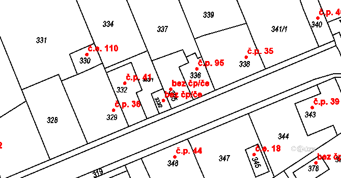 Nový Vestec 48637939 na parcele st. 335 v KÚ Nový Vestec, Katastrální mapa