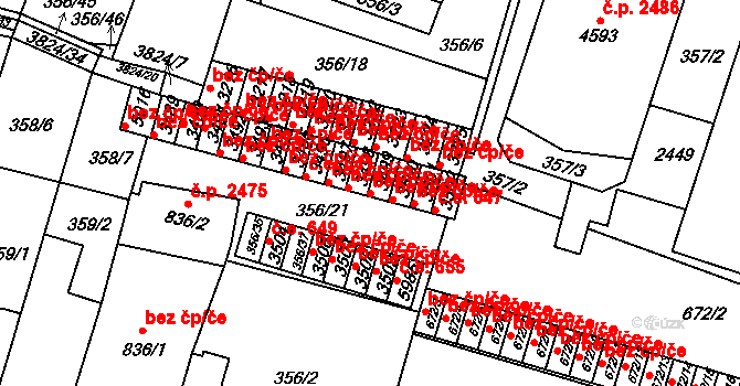 Rakovník 38601940 na parcele st. 3499 v KÚ Rakovník, Katastrální mapa