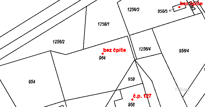 Zátor 39538940 na parcele st. 964 v KÚ Loučky u Zátoru, Katastrální mapa
