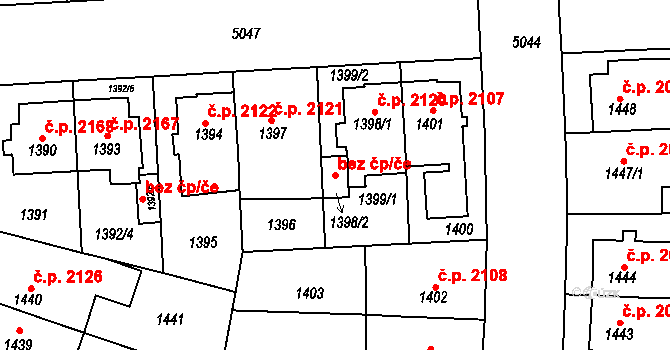 Přerov 47887940 na parcele st. 1398/2 v KÚ Přerov, Katastrální mapa