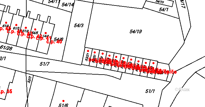 Chbany 49125940 na parcele st. 53/19 v KÚ Poláky, Katastrální mapa
