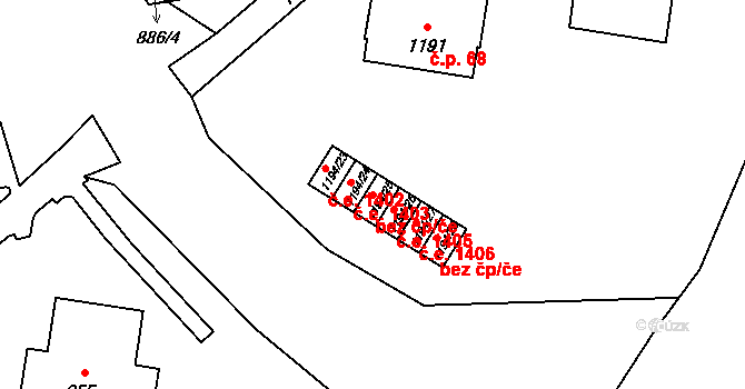Kopřivnice 49374940 na parcele st. 1194/25 v KÚ Kopřivnice, Katastrální mapa