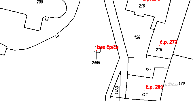 Přibyslav 104105941 na parcele st. 2465 v KÚ Přibyslav, Katastrální mapa