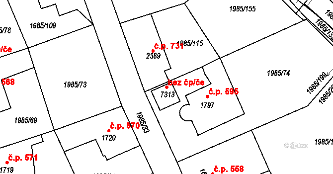 Beroun 148874941 na parcele st. 7313 v KÚ Beroun, Katastrální mapa