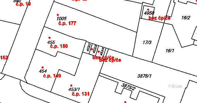 Rakovník 38615941 na parcele st. 453/4 v KÚ Rakovník, Katastrální mapa