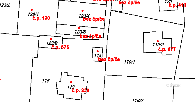 Jablůnka 39526941 na parcele st. 114 v KÚ Jablůnka, Katastrální mapa
