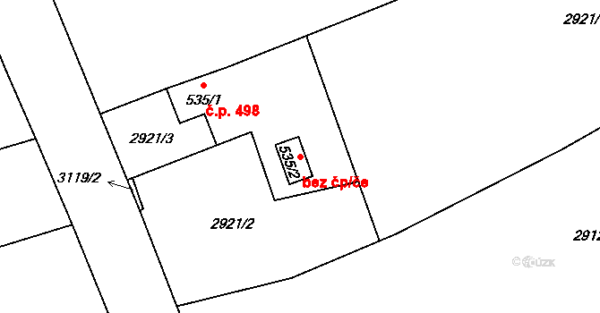 Kryry 40607941 na parcele st. 535/2 v KÚ Kryry, Katastrální mapa