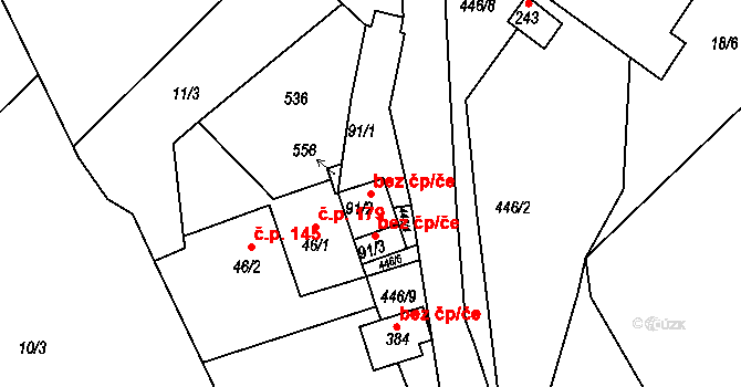 Holešov 41044941 na parcele st. 91/2 v KÚ Žopy, Katastrální mapa