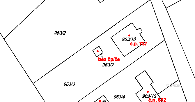 Bohumín 41921941 na parcele st. 963/7 v KÚ Skřečoň, Katastrální mapa