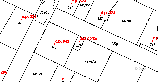 Chotěšov 42540941 na parcele st. 626 v KÚ Chotěšov, Katastrální mapa