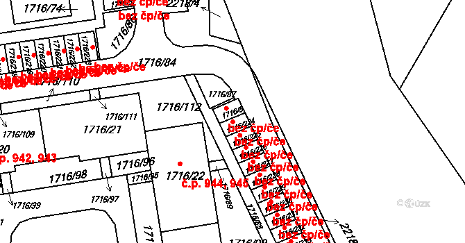 Liberec 42829941 na parcele st. 1716/224 v KÚ Rochlice u Liberce, Katastrální mapa