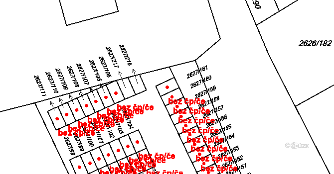 Opava 43784941 na parcele st. 2627/161 v KÚ Opava-Předměstí, Katastrální mapa