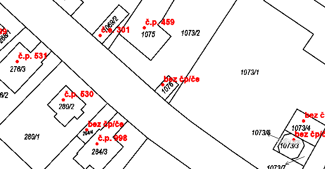 Bystřice nad Pernštejnem 44134941 na parcele st. 1076 v KÚ Bystřice nad Pernštejnem, Katastrální mapa
