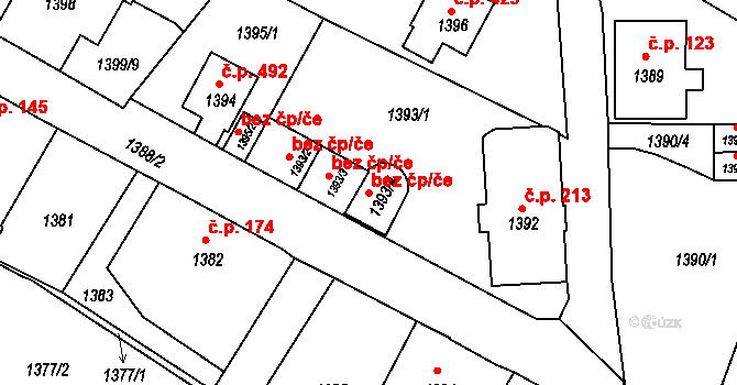 Liberec 48332941 na parcele st. 1393/4 v KÚ Rochlice u Liberce, Katastrální mapa