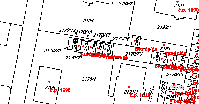 Tachov 49174941 na parcele st. 2170/10 v KÚ Tachov, Katastrální mapa
