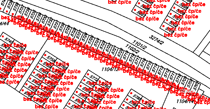 Kroměříž 50026941 na parcele st. 5722 v KÚ Kroměříž, Katastrální mapa