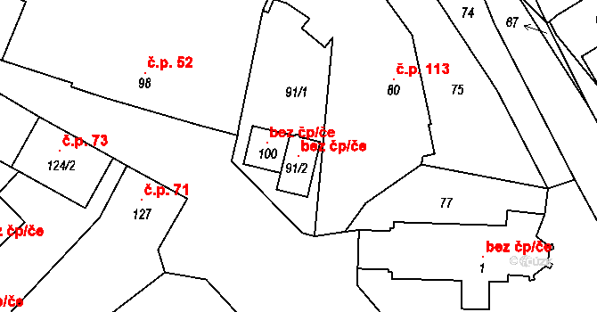 Bobrová 97413941 na parcele st. 91/2 v KÚ Dolní Bobrová, Katastrální mapa