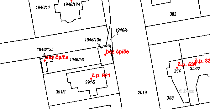 Praha 103749942 na parcele st. 1946/136 v KÚ Kbely, Katastrální mapa