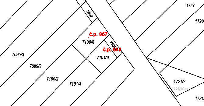 Šardice 858, Katastrální mapa