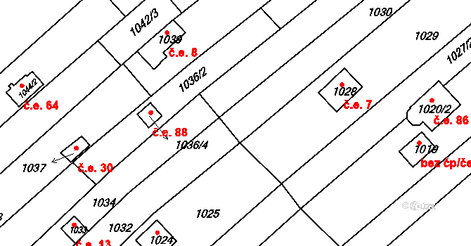 Troubsko 25, Katastrální mapa