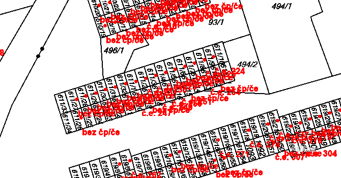 Hamr 250, Litvínov na parcele st. 611/17 v KÚ Hamr u Litvínova, Katastrální mapa